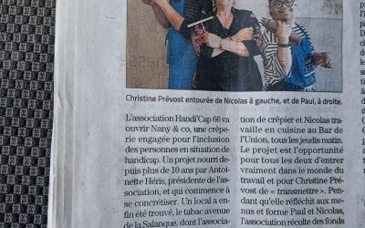 Parution dans le Journal L’Indépendant